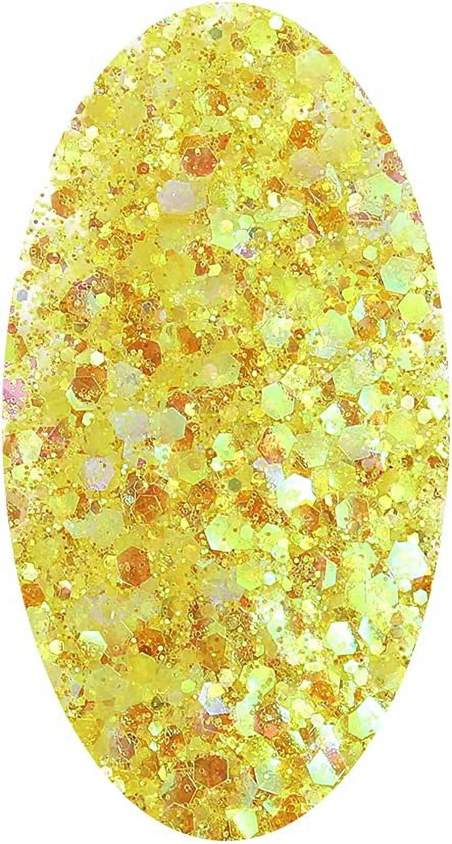 Iridescent Chunky Glitter, 100g Rainbow Glitter for Resin Tumblers, Slime and Craft Making, Nail Art, Festival Decor, Cosmetic Glitter for Body Face Eyeshadow (Iridescent Yellow)