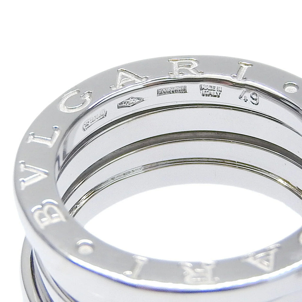 8.5 White Gold (Good). Pre-Owned Bulgari BVLGARI B-ZERO1 B Zero One Ring 3 Band K18WG #49 No