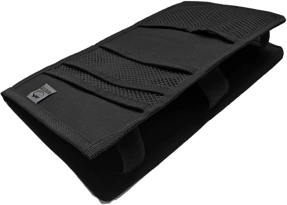 MDSTOP Molle Visor Panel Organizer Tactical Webbing matching Vehicle Sun Visor shield Car Sunshade Storage Holder Pouch Fits for Cars, Trucks, Suvs, Pickups (Black, 7"x12")