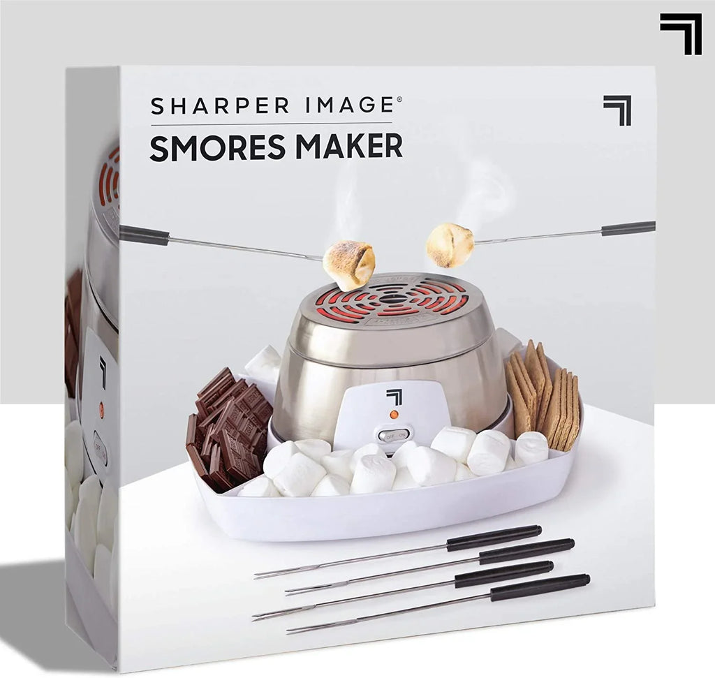 SHARPER IMAGE Electric Tabletop S'mores Maker for Indoors, 6 Piece Set