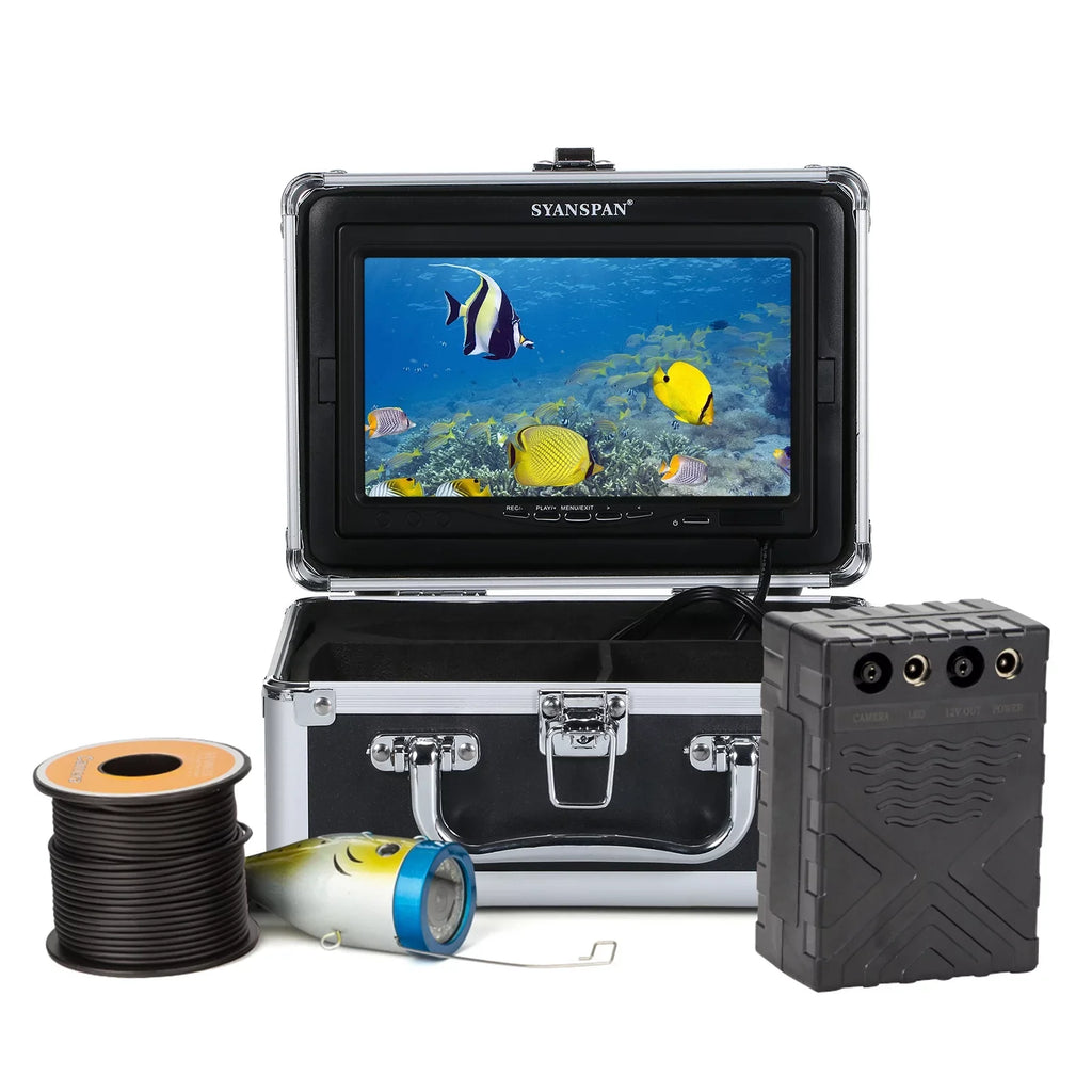Pristin Underwater camera,15M/30M/50M Cable IP68 Waterproof Sea Lake IP68 Waterproof Sea Fish 12LEDs 7Inch/9Inch Camera Fish Sea Lake ship 7Inch/9Inch LCD Display LCD Display 15M/30M/50M 7 /9 LCD