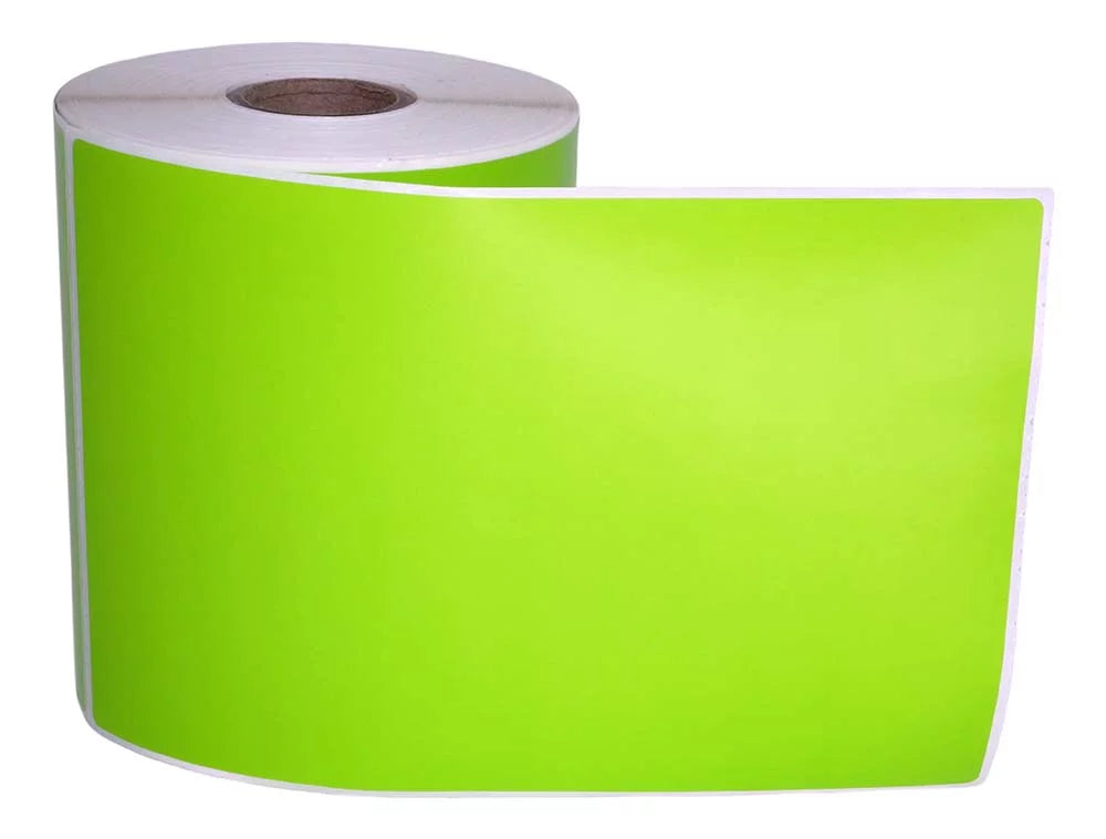 4 Rolls 4"x6" GREEN Color Direct Thermal Shipping Label matching with Zebra Eltron Printers