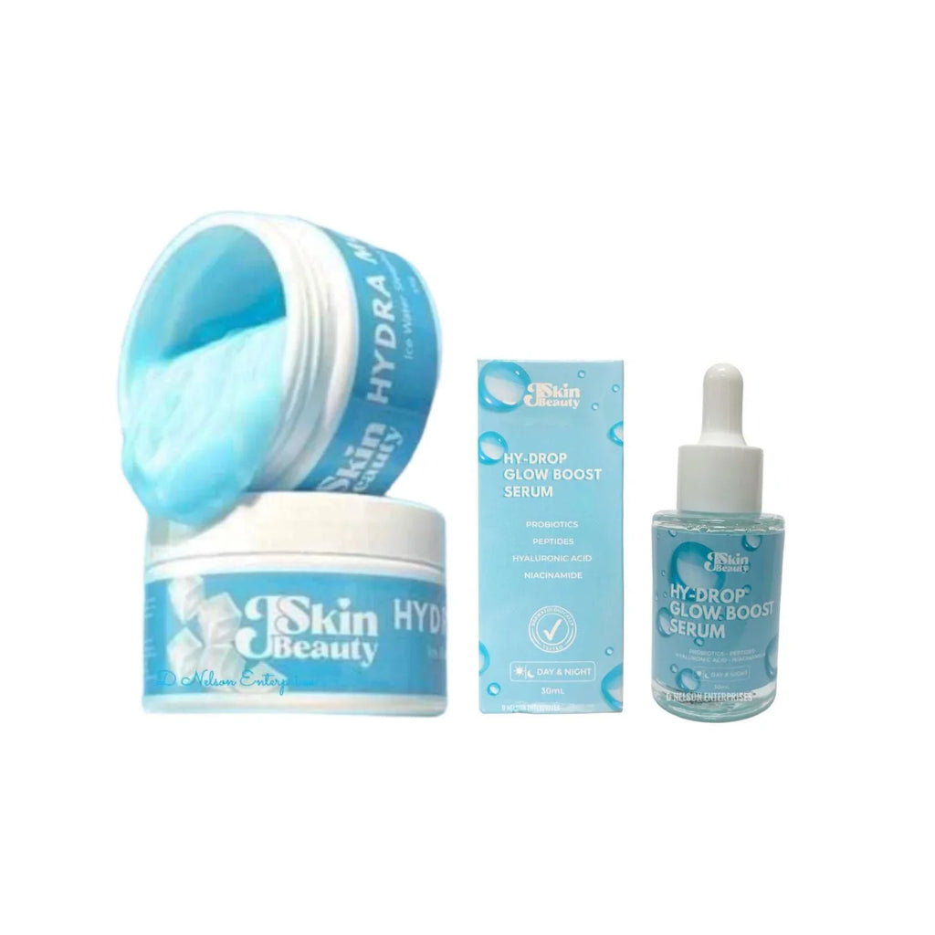 Glowing Skin Combo: JSkin Beauty Hydra Moist Ice liquid Sleeping Mask & Hydrop-Glow Boost Serum