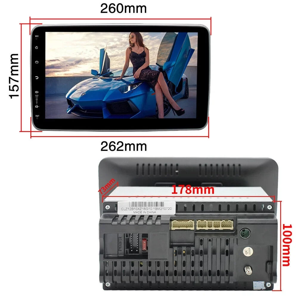 kydely  10 Inch On-Board Android 9.1 GPS Wifi Dual Din Touch Screen Player Navigation