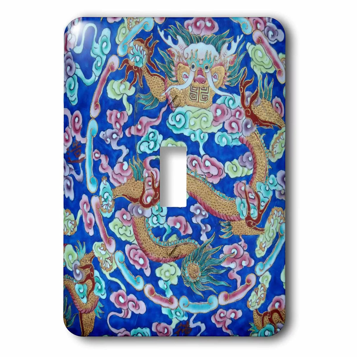 Naga ceramic plate, The Citadel, Hue, Thua Thien?Hue - Single Toggle Switch. 3dRose Asia, Vietnam