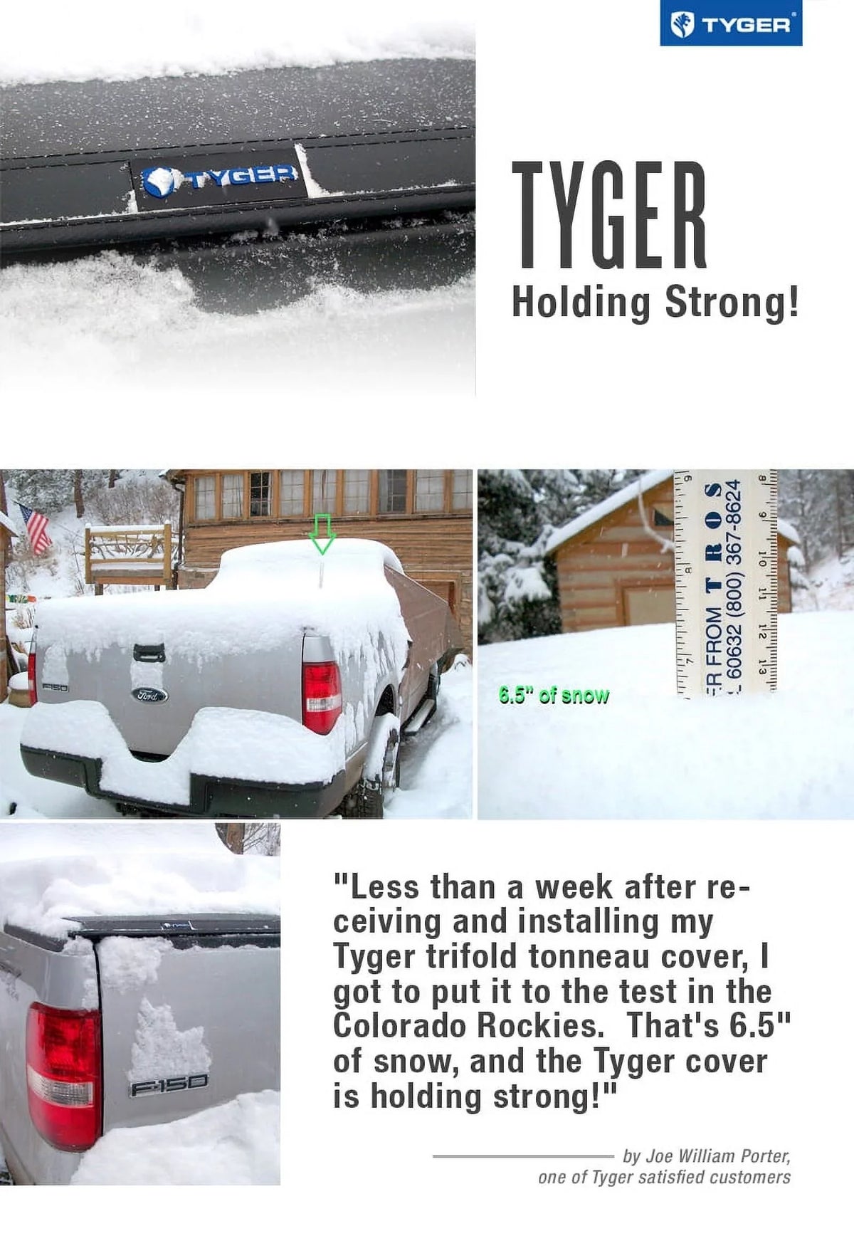 Tyger Auto T3 Soft Tri-fold Truck Bed Tonneau wrap appropriate with 2005-2021 Nissan Frontier; 2009-2012 Suzuki Equator | 6' (73") Bed | TG-BC3N1029