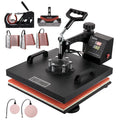 VEVOR Heat Press Machine 15"x15" 8 in 1 Combo Digital Multifunctional Sublimation Heat Transfer Machine Dual LED Display 360 Degree Rotation Swing Away