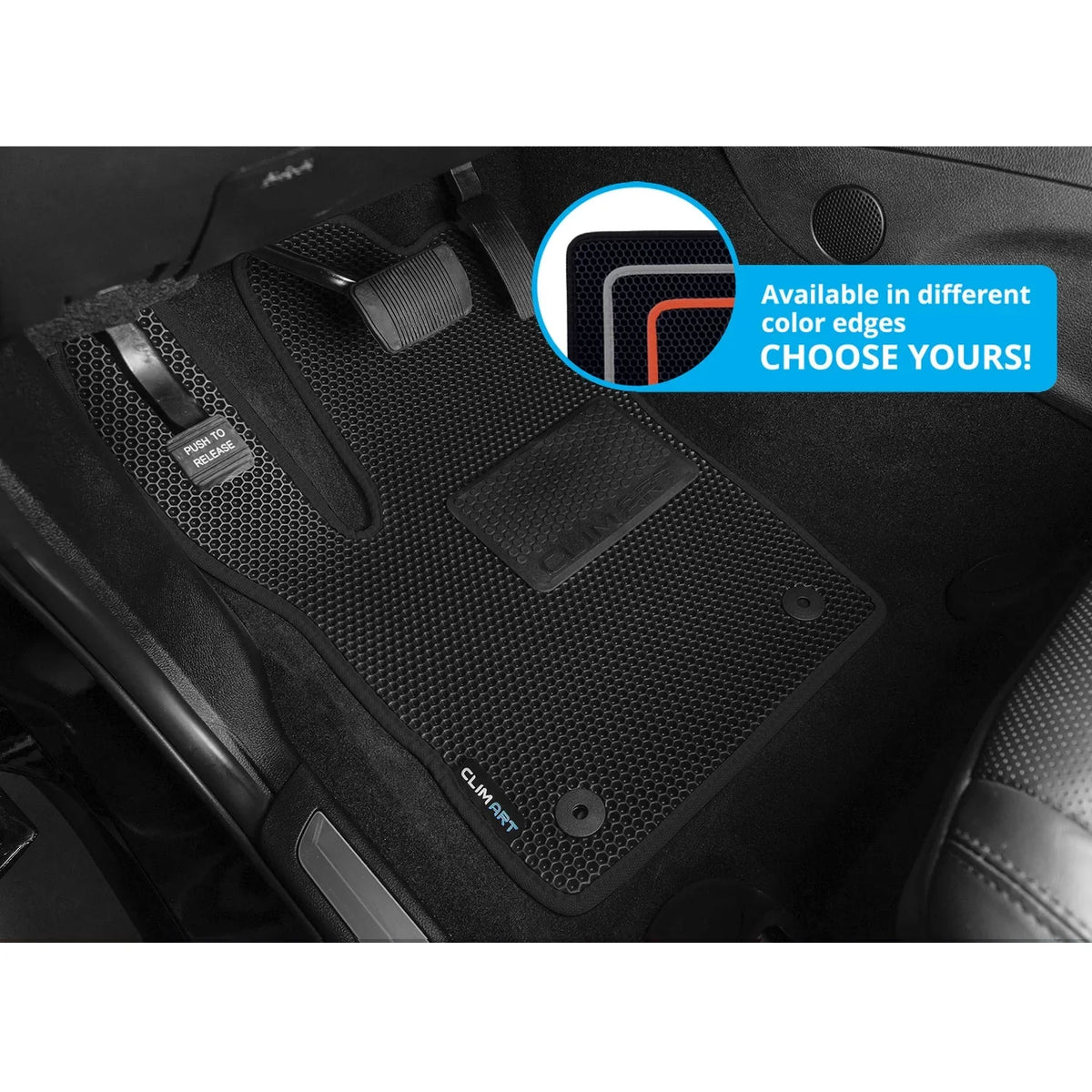 CLIM ART Watertrap Custom Fit Floor Mats matching for Jeep Grand Cherokee 2016-2021, 1st & 2nd Row, Car Mats Floor Liner, All-atmospheric conditions, Car Accessories for Man & Woman, Black/Black - FL011318032