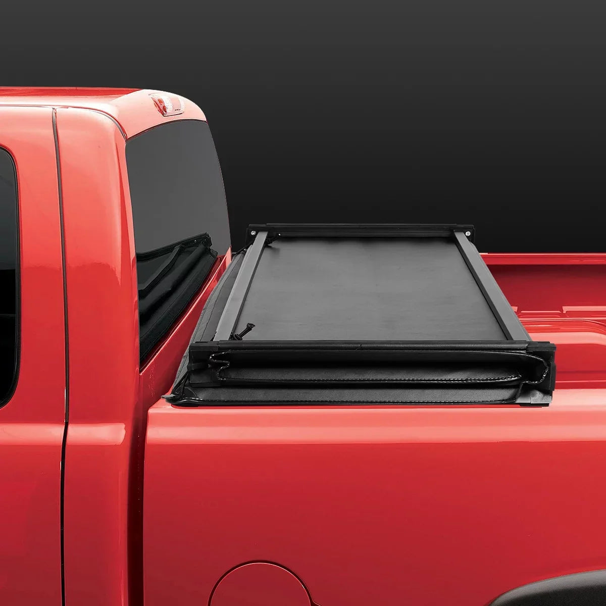 DNA Motoring TTC-TRISOFT-057 For 2014 to 2019  Tundra 6.5' Bed Fleetside Adjustable Tri -Fold Soft Top Trunk Tonneau protector 15 16 17 18