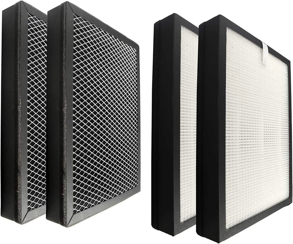 HQRP 2-Pack 3-in-1 HEPA Filter Set (4 Filters) suitable with Medify MA-25R for MA-25 MA25 Air Purifier