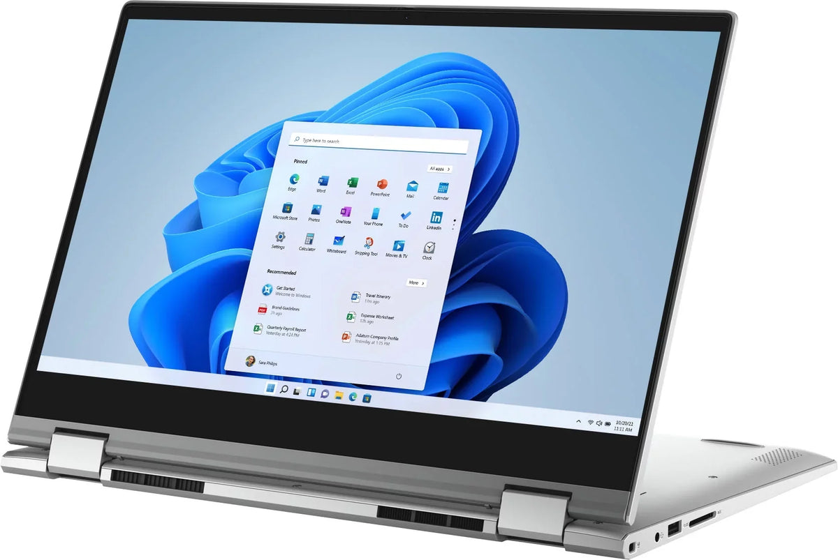 Inspiron 5000 2-in-1 Laptop / 14" HD Touch-Screen / 11th Gen  Core i3-1115G4/ 8GB DDR4/ 256GB SSD/ Webcam/ WiFi 6/ Bluetooth/ Win 10/Platinum Silver/ with UltraTech Mouse Pad Bundled