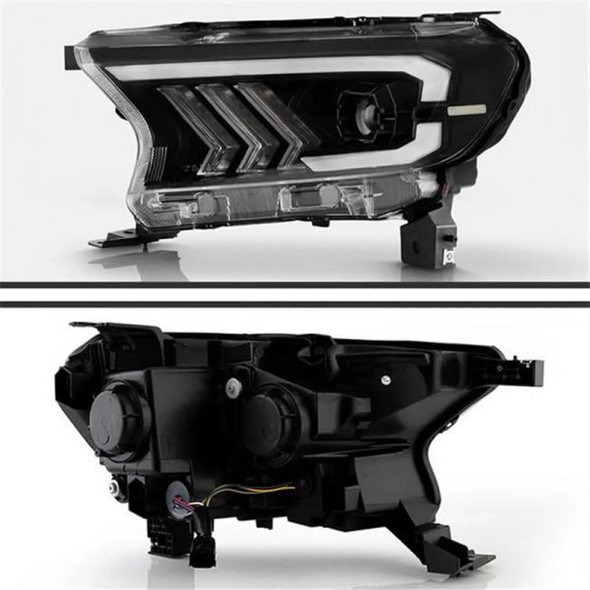9050695 Sequential DRL Bar Projector LED Headlights for 2019-2022  Ranger, Black