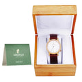 Matashi Mens and Womens Casual Wooden Wrist Watch w Brown Leather Strap, 1ATM moisture protected, Business or Travel, Swiss