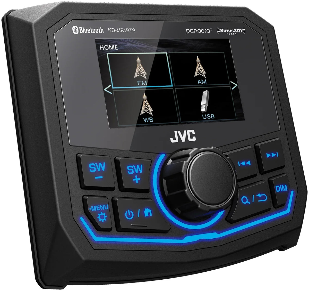 JVC KD-MR1BTS Waterproof Radio appropriate With Stinger Marine SEADASH3W Universal Marine 3" Radio Dash Kit - White