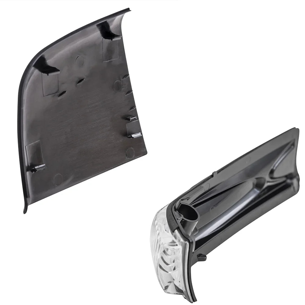 Brock Aftermarket Replacement Driver Left Door Mirror protector Textured Black And Turn Signal Light Set appropriate With 2015-2021 RAM Promaster City Base/ST/Tradesman