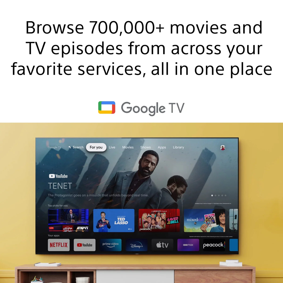 Restored  50" Class 4K UHD (2160p) LED Google Smart TV HDR X80J Series KD50X80J (Refurbished)