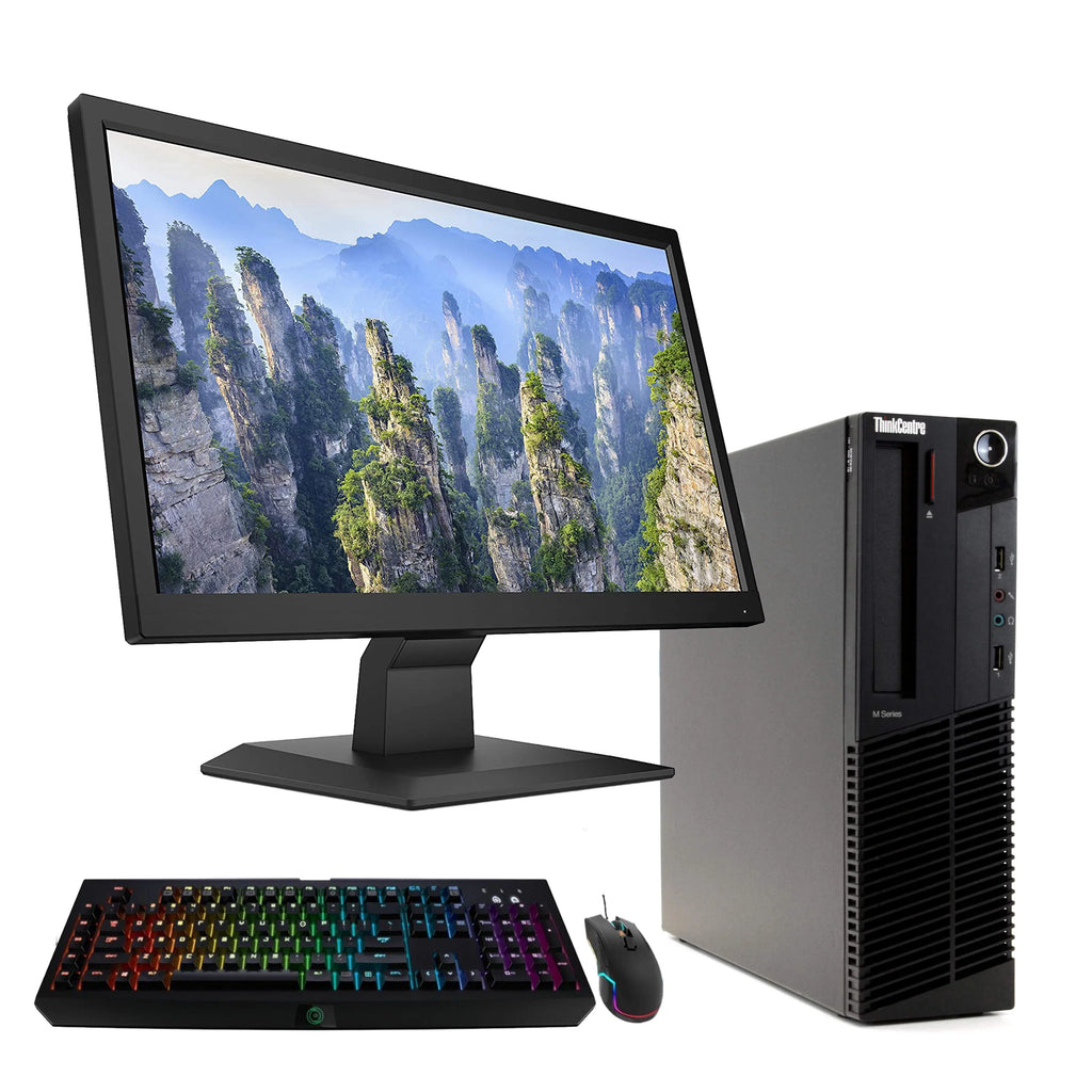 Pre-Owned  M92P Desktop Computer PC -  Quad-Core i5, 1TB HDD, 4GB DDR3 RAM, Windows 10 Pro, DVD, WIFI, 22in Monitor, RGB Keyboard and Mouse (Refurbished: Good)