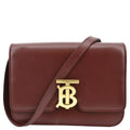 Pre-owned BURBERRY Tb Lola Leather Shoulder Bag Red