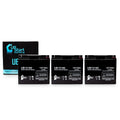 3x Pack - suitable CSB BATTERY OF AMERICA GP12170B1 Battery - Replacement UB12180 Universal Sealed Lead Acid Battery (12V, 18Ah, 18000mAh, T4 Terminal, AGM, SLA)