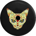 2018 2019 Wrangler JL Backup Camera Green Eye Egyptian Cat Sugar Skull Spare Tire shield for Jeep RV 32 Inch