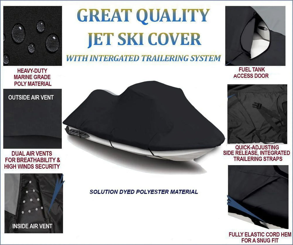BLACK 600 DENIER JetSki shield matching for Kawasaki ULTRA 260X 2009 2010 Travel Jet Ski wrap PWC Covers