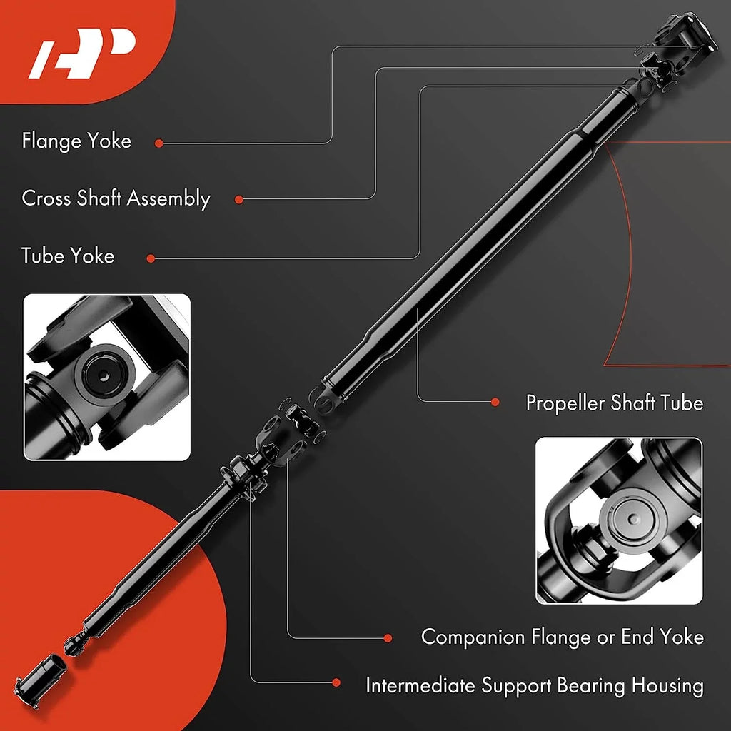 A-Premium Front Complete Drive Shaft Prop Shaft Driveshaft Assembly appropriate with Chevrolet Blazer 1995-1997 & GMC Jimmy 1995 & Oldsmobile Bravada 1996-1997, AWD, Replace# 19201891, 26028429