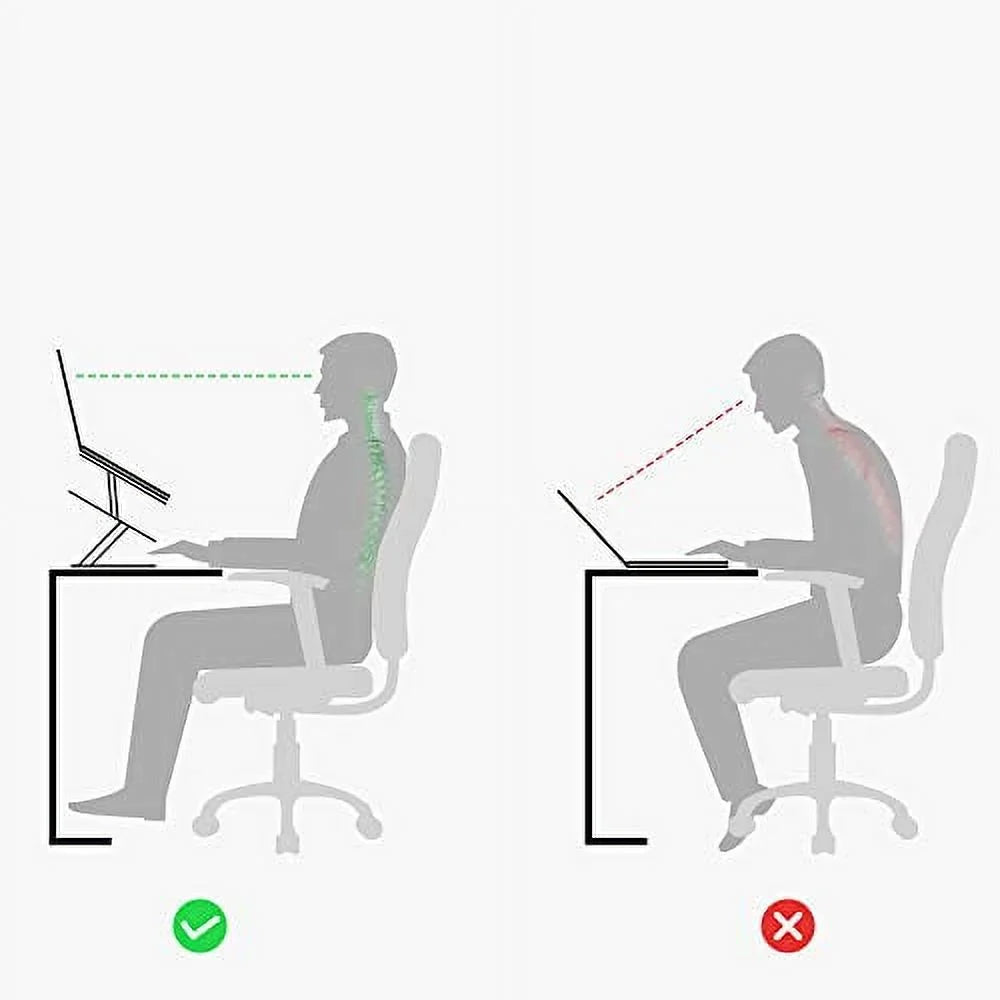 WOVTE Laptop Stand Adjustable Laptop Riser Ergonomic Laptop Tray for Tablet & Laptop (10inch - 15.6inch) for iPad, for MacBook Pro/Air, Surface Laptop, ,  Notebook